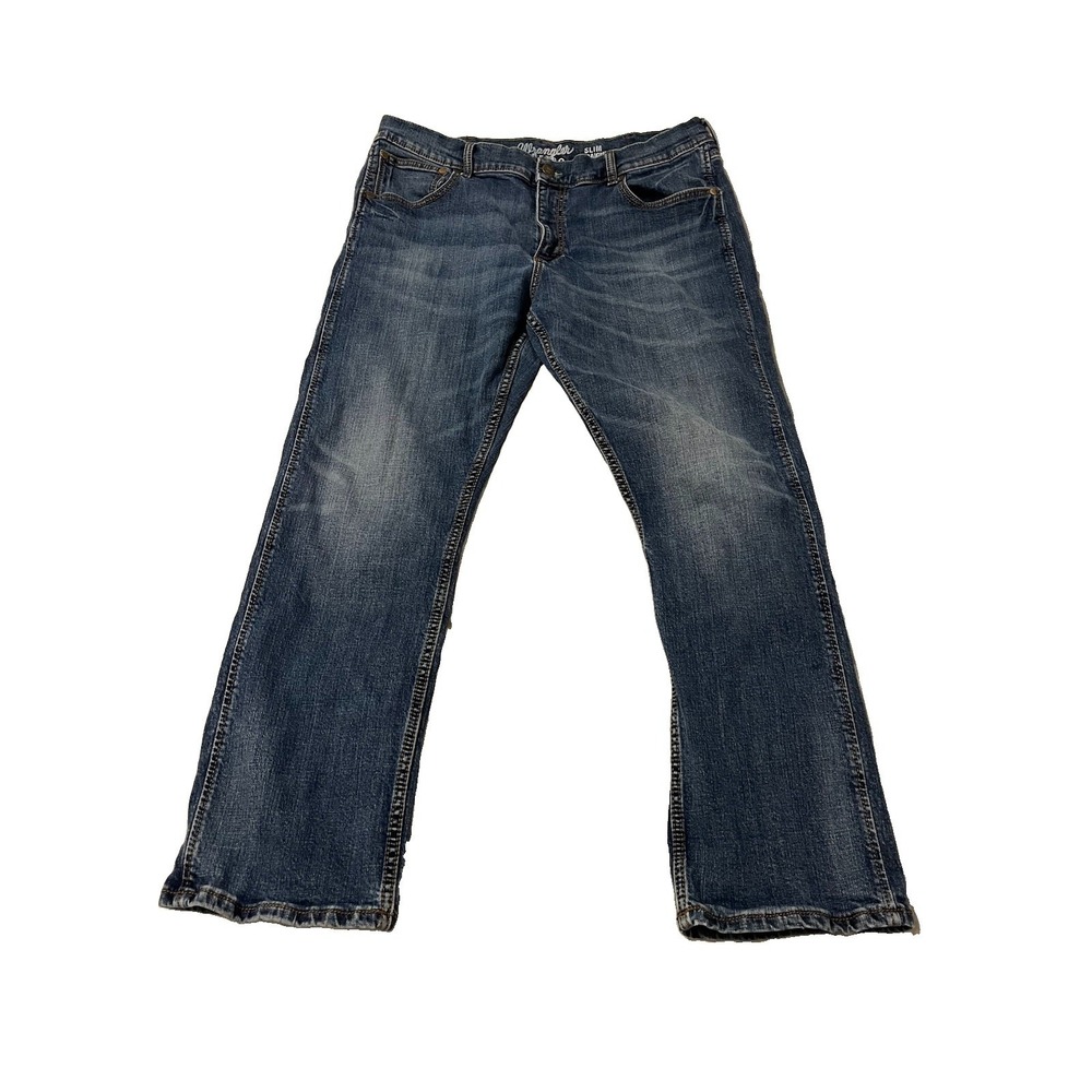 Wrangler Retro Slim Bootcut Jeans Mens 36x30 Blue Denim Cowboy Western Pants